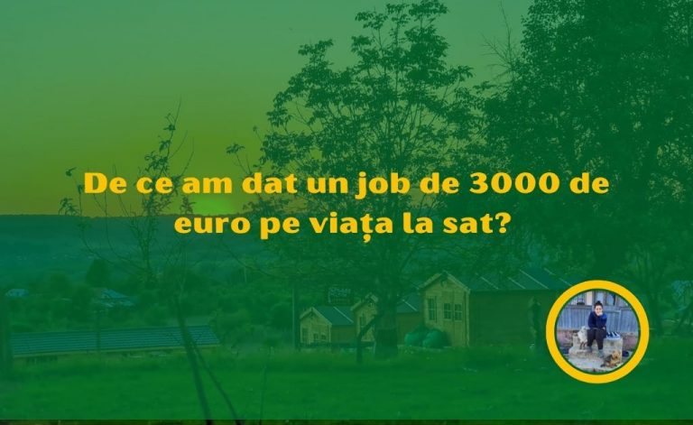 De ce am dat un job de 3000 de euro pe viața la sat?